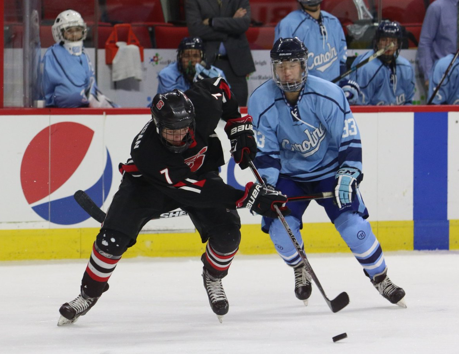 NC State, UNC club hockey play outdoors after Stadium Series