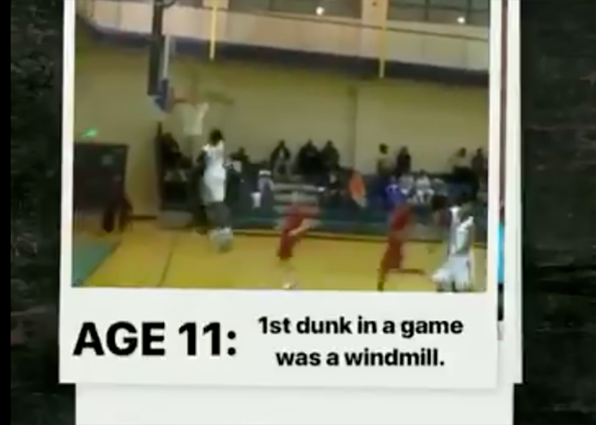 Dennis Smith Jr.'s first dunk in a game was a windmill at age 11