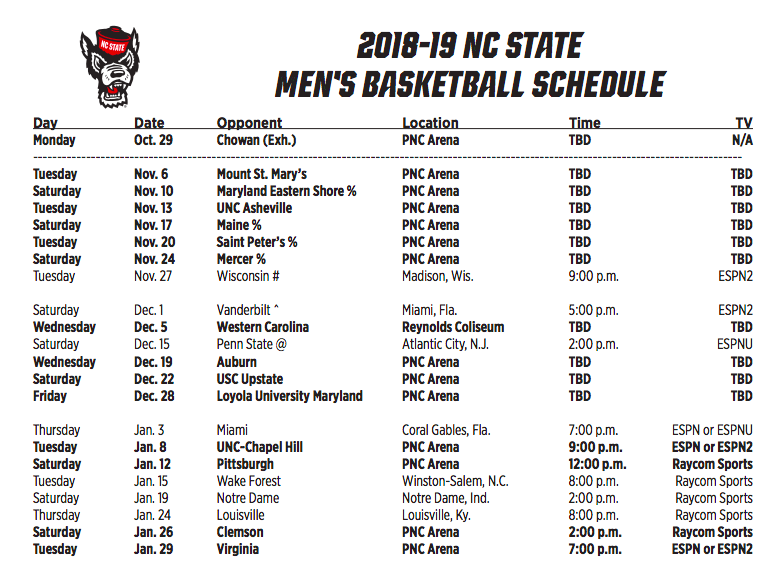 Nc State Basketball Seating Chart