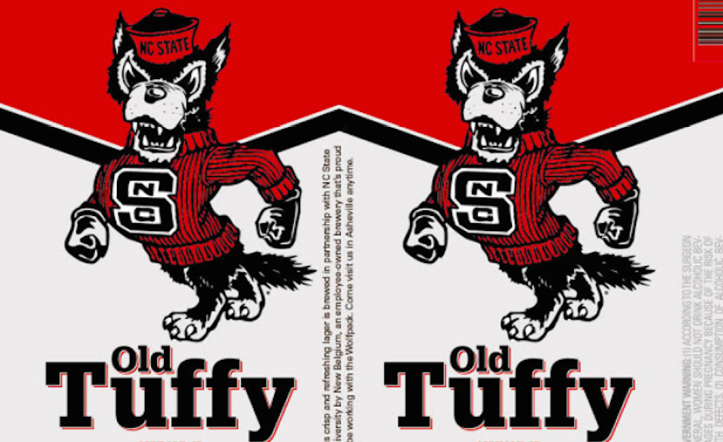 NEW BELGIUM BREWING CO ~ OLD TUFFY Lager RARE NC STATE Wolfpack Beer Pint Glass 